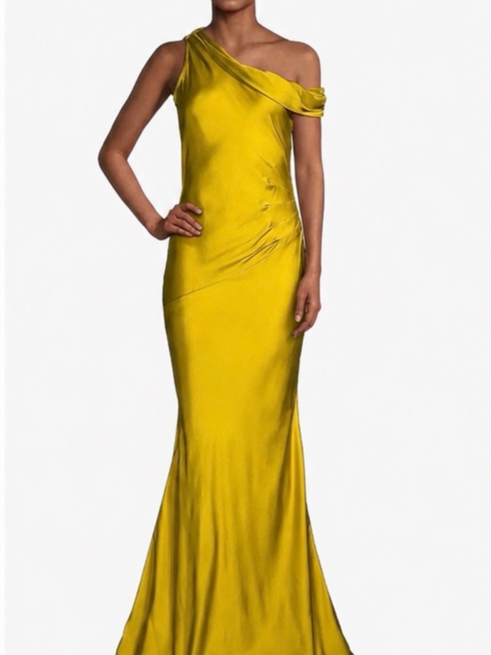 Donna Karan New York Social Draped One-Shoulder Gown Size 6